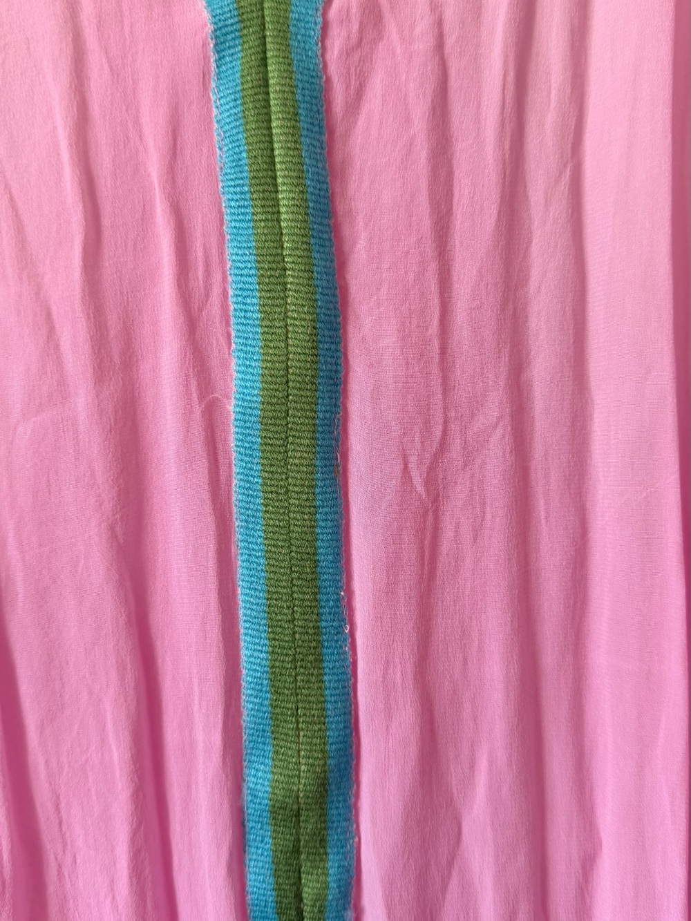Pitusa Pink Maxi Dress with Teal-Green Trim - Picture 2 of 10